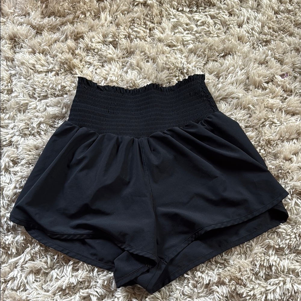 Aerie Black High Waist Shorts with Elastic Waistband